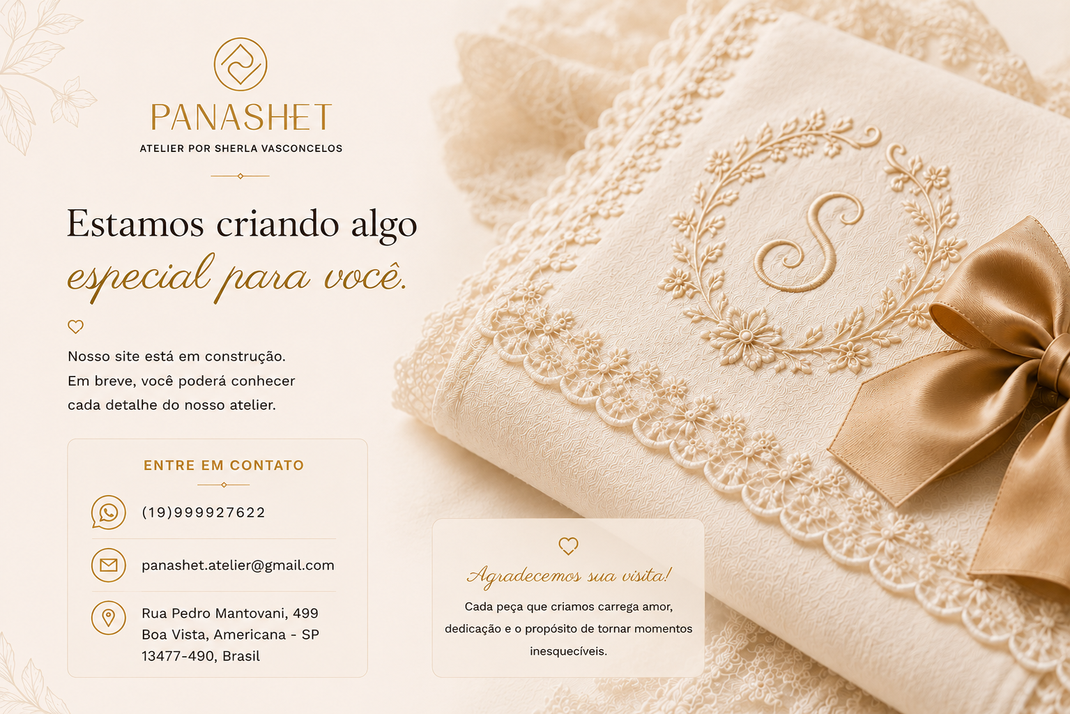 Site Panashet em construção